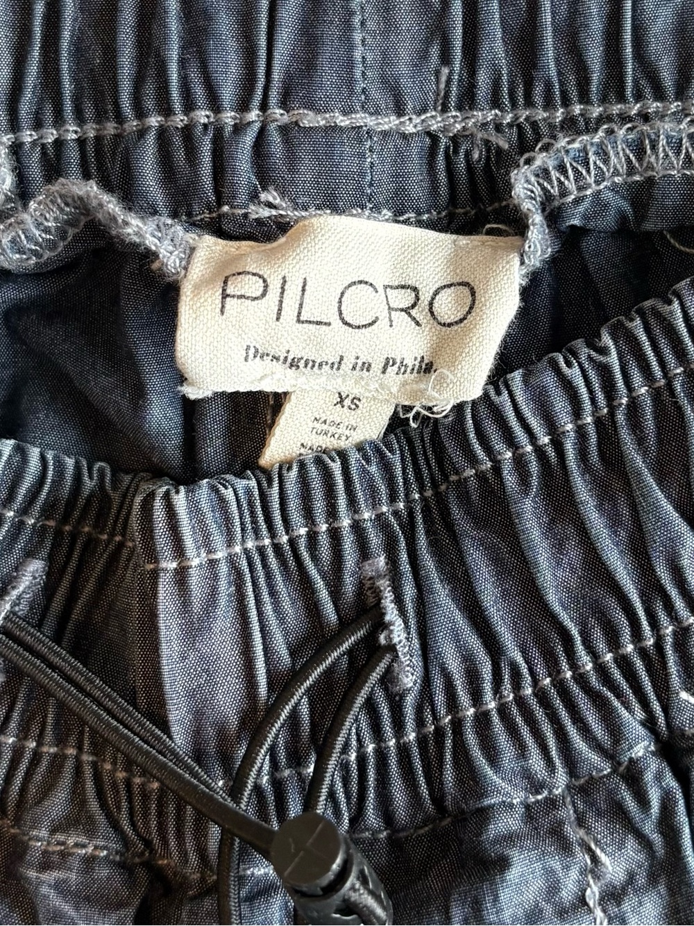 Anthropologie Pilcro Denim Bungee 90s Parachute High Rise Pants Boho Chambray XS - Picture 8 of 10